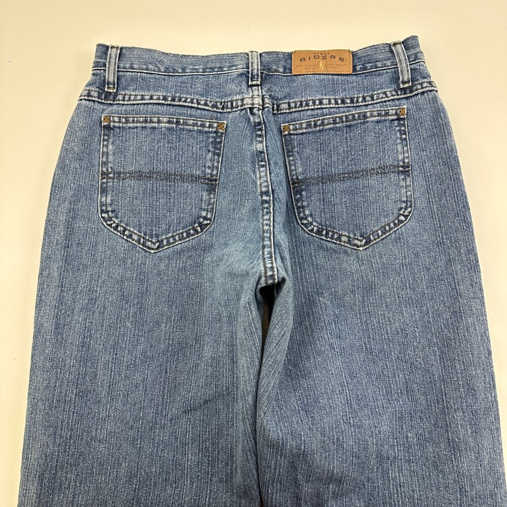 Rider's Straight Women's size 12P Medium Wash‎ Blue Denim Jeans - Picture 4 of 4